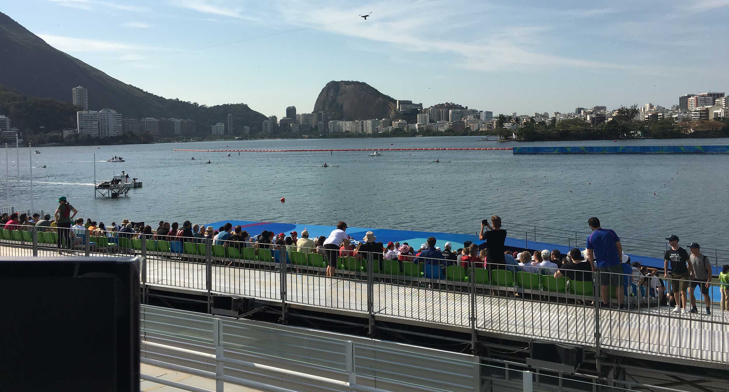Rowers compete in the Olympics in Rio de Janeiro