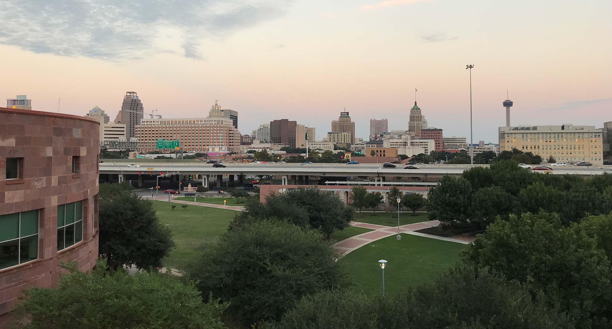 View of the downtown San Antonio skyline from the UTSA downtown campus