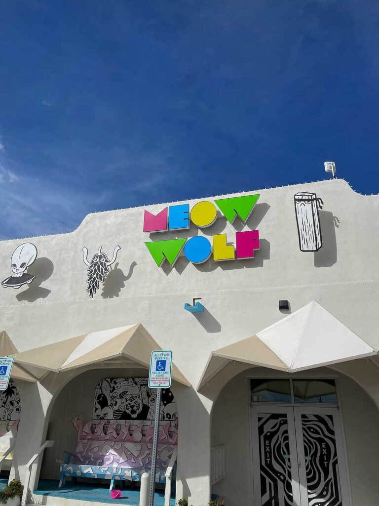 The outside of Meow Wolf in Santa Fe, New Mexico