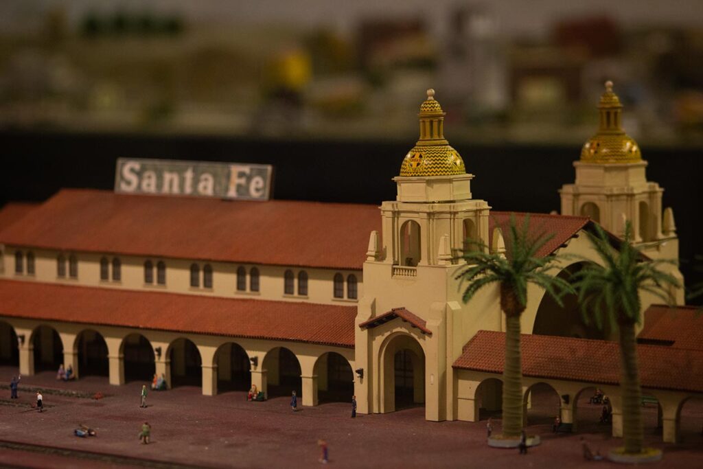 A model of the San Diego Santa Fe train station