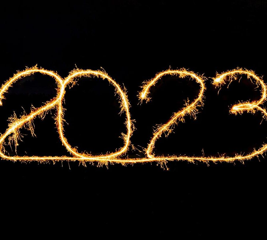 2023 written with sparklers