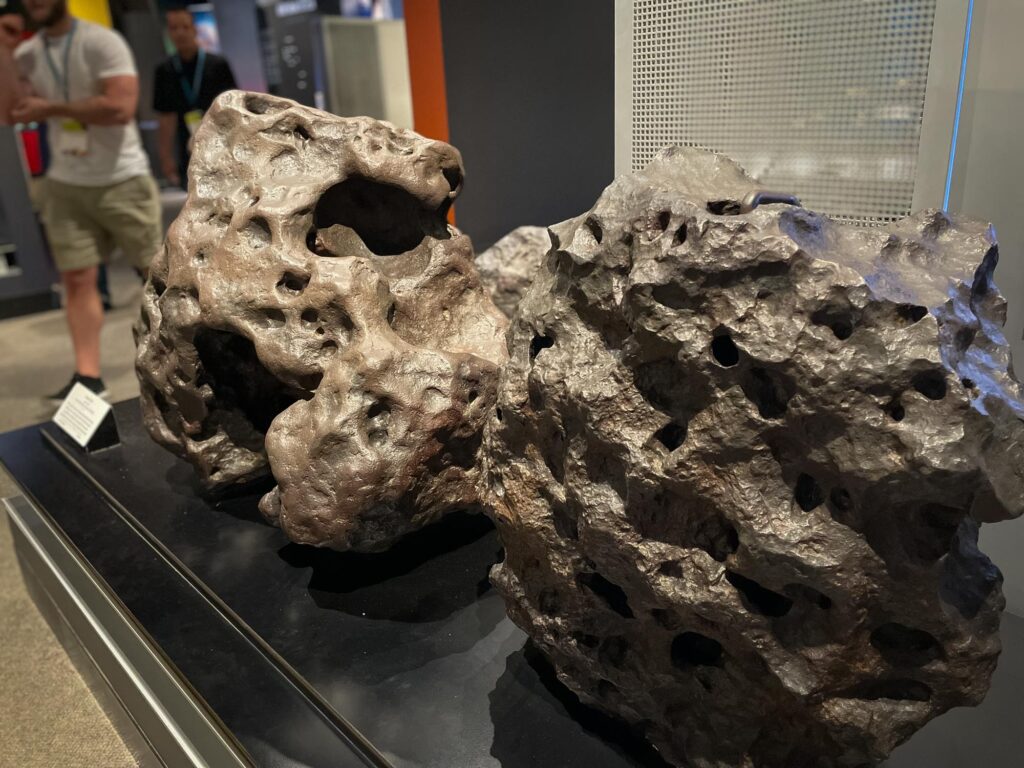 Asteroids in a museum exhibit