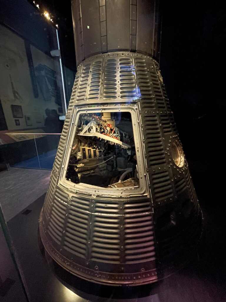 The crew capsule of a Mercury rocket