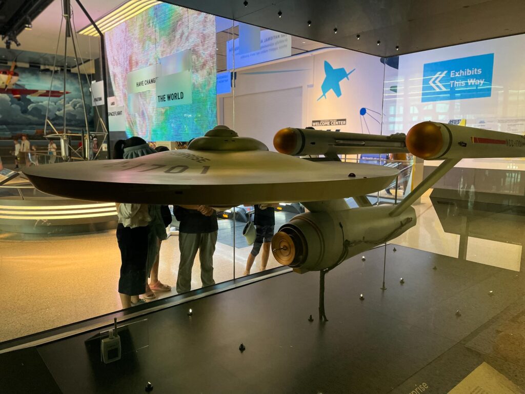 A large model of the USS Enterprise from Star Trek