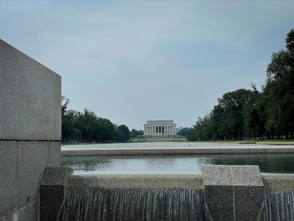 The Lincoln Memorial from across the reflecting pool