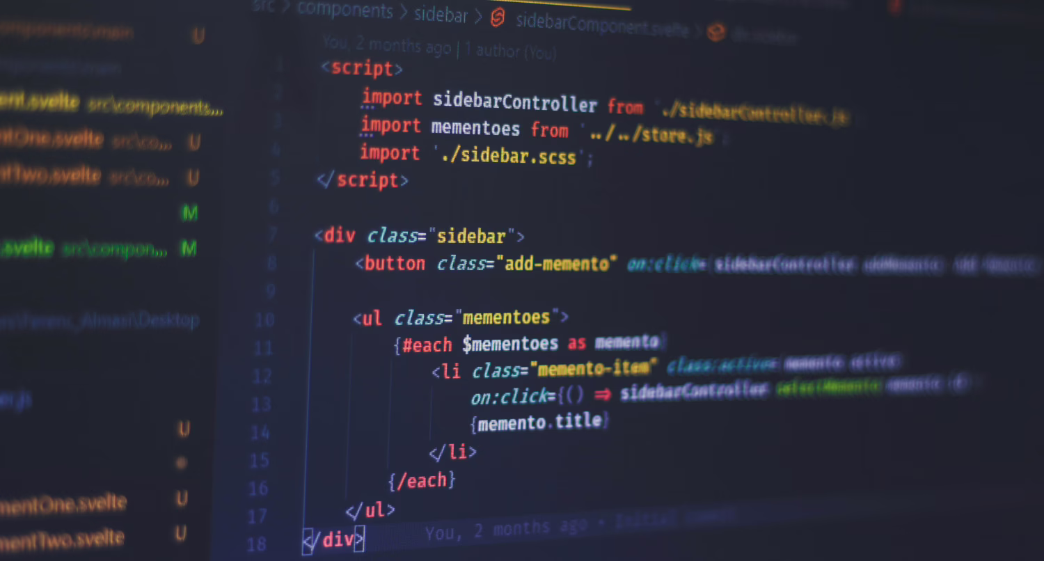 HTML for a webpage in a code editor on a computer screen